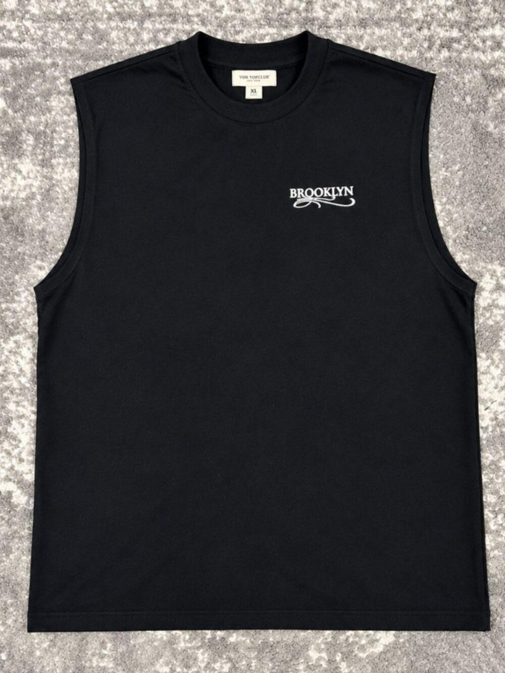 Brooklyn Wealth Club New York Black Graphic Sleeveless Muscle Tee XL